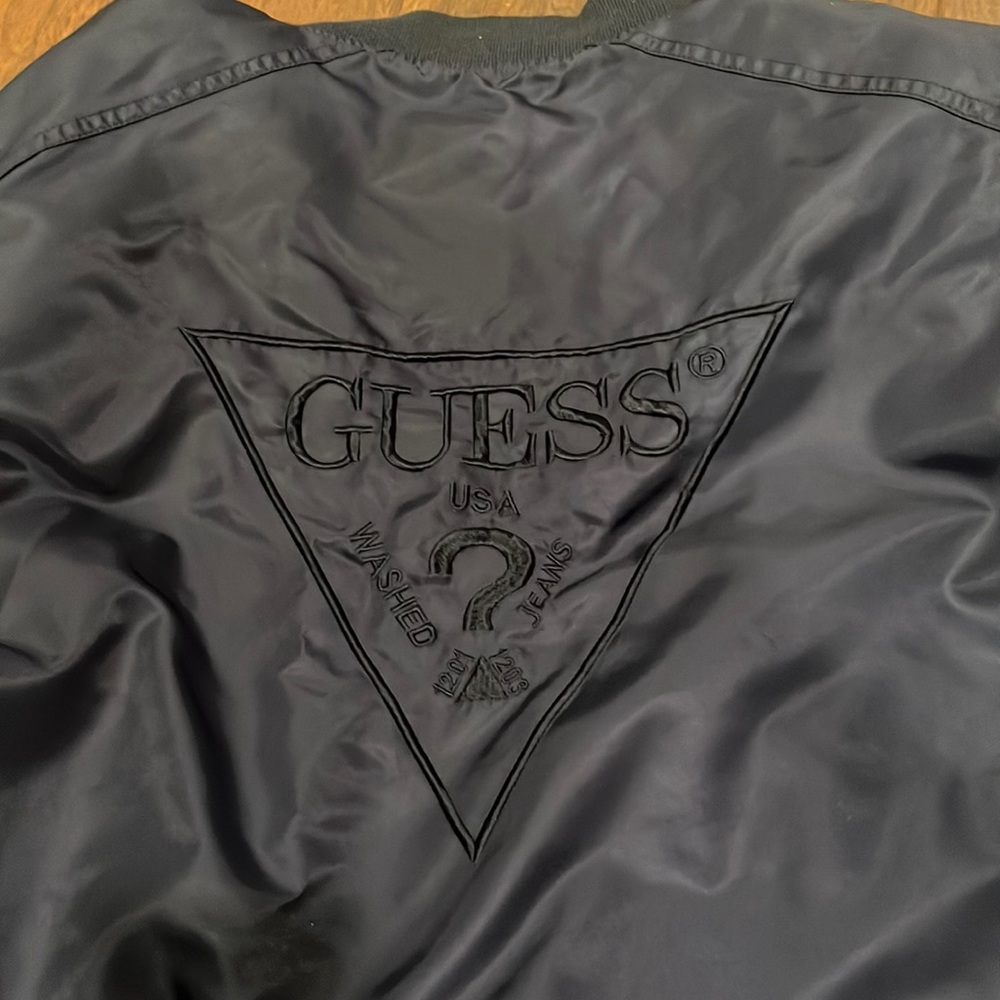 Guess Men Medium Zip Bomber Jacket - image 6